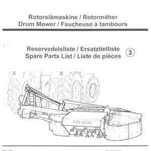 JF Stoll Cm 1900 Mower 1994 Parts Manual
