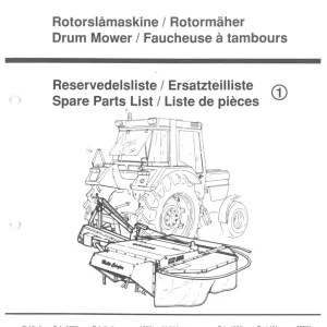 JF Stoll Cm 1900 1989 Parts Manual