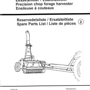 JF Stoll Fct 850 Parts Manual