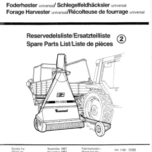 JF Stoll Fh 1100 1300 1450 Parts Manual
