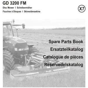 JF Stoll Gd 3200 Fm Mower Parts Manual