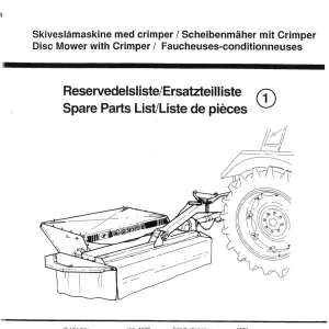 JF Stoll Gms 2400 S Mower Parts Manual