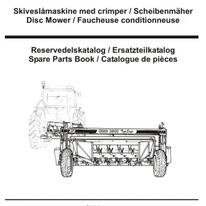 JF Stoll Gms 2800 Ts Mower 2001 Parts Manual