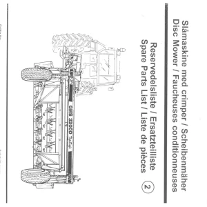 JF Stoll Gms 3200 D Mower Parts Manual