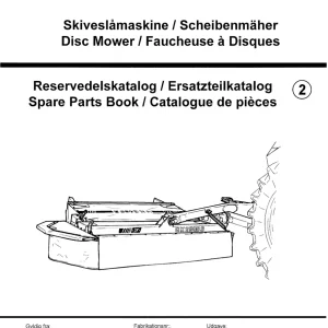 JF Stoll Gx 2000 S Mower 2000 Parts Manual