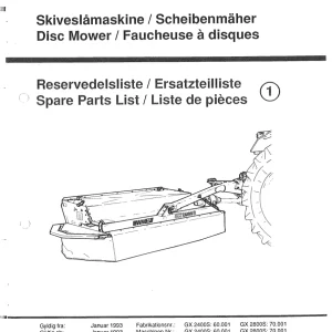 JF Stoll Gx 2400 2800 S Mower Parts Manual