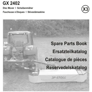 JF Stoll Gx 2402 Mower Parts Manual