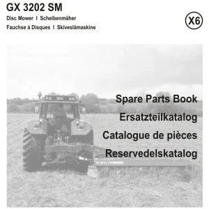JF Stoll Gx 3202 Sm Mower Parts Manual