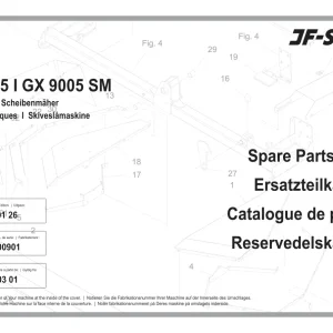 JF Stoll Gx 9005 Mower Parts Manual