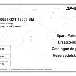 JF Stoll Gxt 12005 Mower 2007 Parts Manual