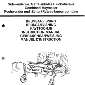 JF Stoll Hsr 200 240 R 1987 Operators Manual