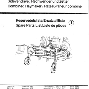 JF Stoll Hsr 200 240 R Parts Manual
