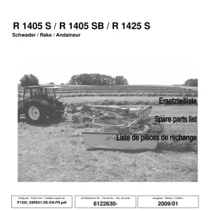 JF Stoll R 1405 1425 S Sb Parts Manual