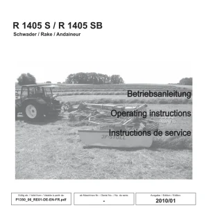 JF Stoll R 1405 S Sb Operators Manual