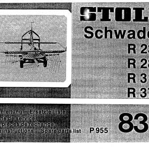 JF Stoll R 231 281 311 371 Parts Manual