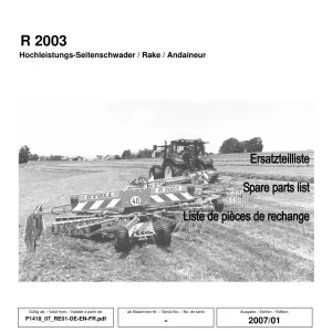 JF Stoll R 2003 Parts Manual