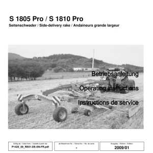 JF Stoll S 1805 1810 Pro Operators Manual