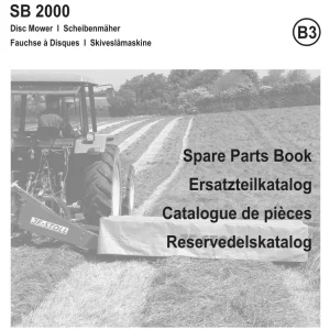 JF Stoll Sb 2000 Mower 2000 Parts Manual