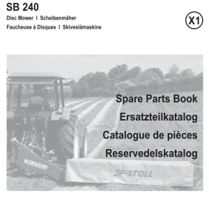 JF Stoll Sb 240 Mower Parts Manual