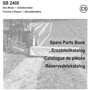JF Stoll Sb 2400 Mower 2001 Parts Manual