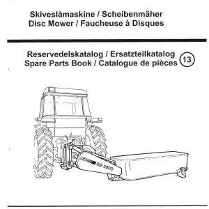 JF Stoll Sb 2800 Mower 1995 Parts Manual