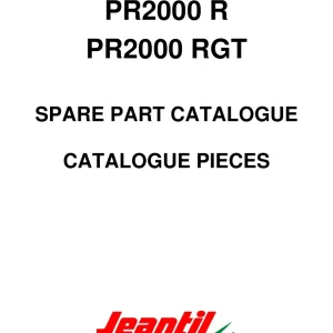 Jeantil Pr2000 2000 Parts Manual