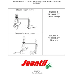Jeantil Pr2000R Gt 2006 Operators Manual