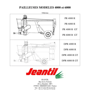 Jeantil Pr4000 6000 Drp4000 6000 Parts Manual