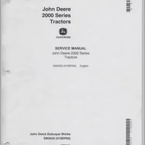 John Deere 2000 In 2000 Service Manual