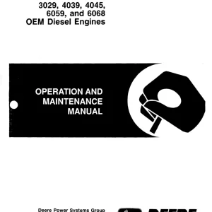 John Deere 300, 3029, 4039, 4045, 6059 6068 Operators Manual