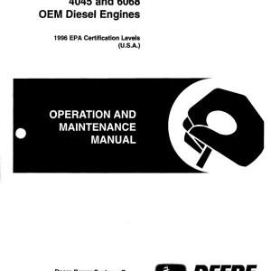 John Deere 4045 6068 4.5L 6.8L Operators Manual