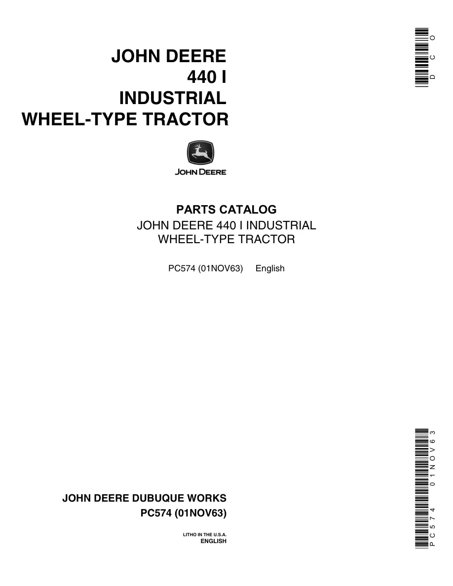 John Deere 440 Wheel Parts Manual