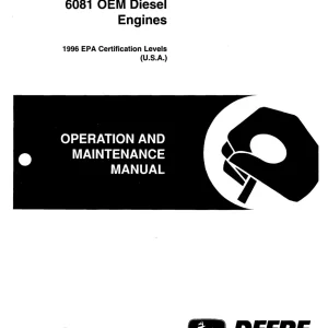 John Deere 6081 Operators Manual