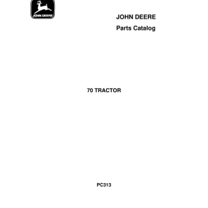 John Deere 70 Parts Manual