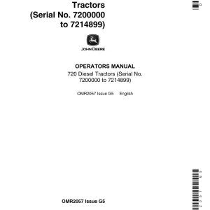 John Deere 720 Operators Manual