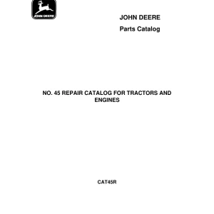 John Deere A An Aw Ar Ao Ai No45 Parts Manual