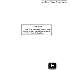John Deere 62 Parts Manual