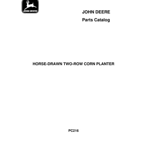 John Deere Horse Draw Parts Manual