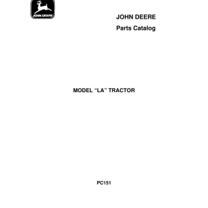 John Deere La Parts Manual