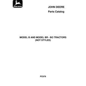 John Deere B Br Bo Parts Manual