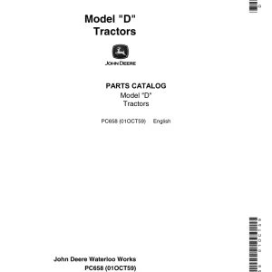 John Deere D 1924 Parts Manual