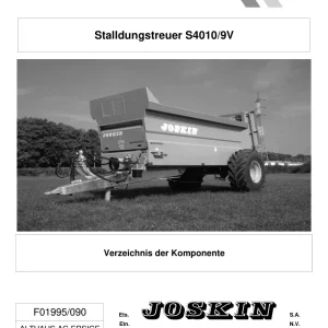 Joskin S4010 9V Parts Manual