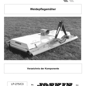 Joskin Tr275 C3 Parts Manual