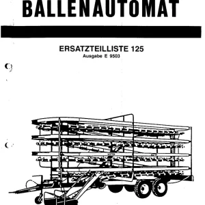Kemper 125 Ausgabe E 9503 Parts Manual