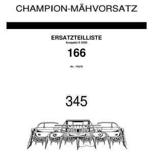 Kemper 345 Champion Parts Manual