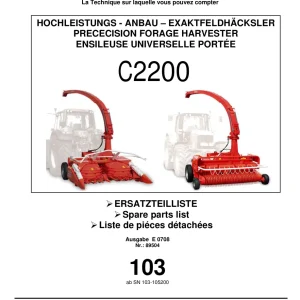 Kemper C2200 Parts Manual