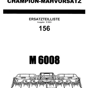 Kemper M6008 Parts Manual