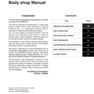 Kia Sorento 2002 2008 2008 Service Manual