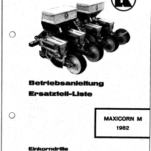 Kleine Franz Maxicorn M 1982 Parts Manual