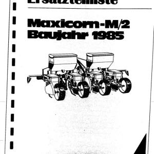 Kleine Franz Maxicorn M2 1985 Parts Manual